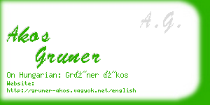 akos gruner business card
